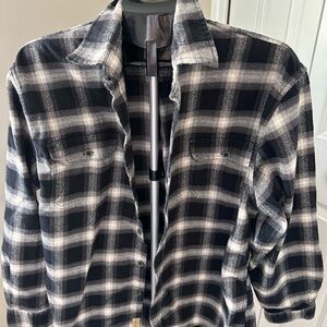 Jachs Black and White Checkered Men's Shirt